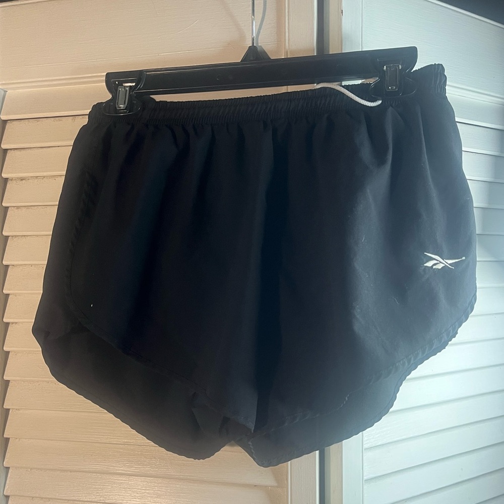 REEBOK Athletic Black Running Shorts